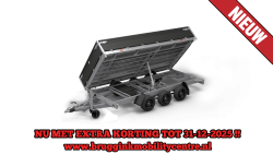 HAPERT | HM-3+ | 405x200 | 3500KG | 185/70R13 | 3 ASSEN 1800 KG PARABOOLVERING | INCL. SCHOKBREKERS ZWART